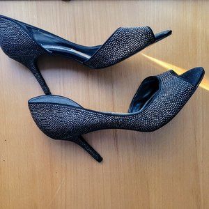 Nina New York sparkly black heels 7.5